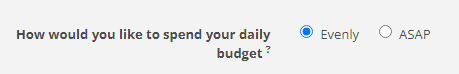 How would you like to spend your daily budget