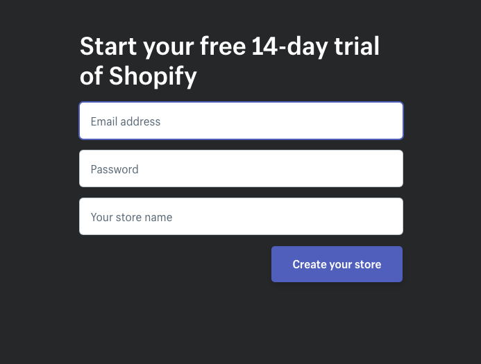 shopify free trial