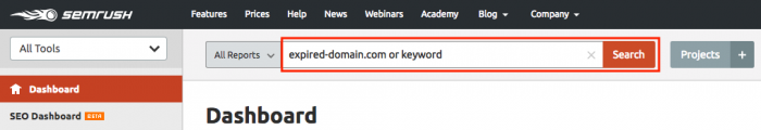 expired domain keywords