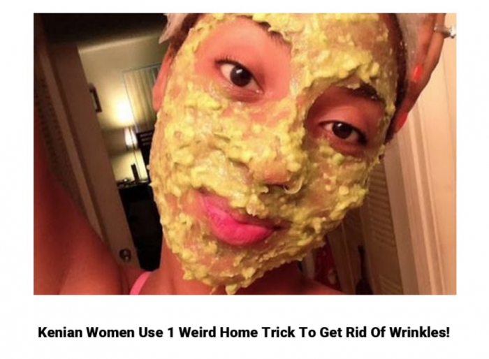 woman with facial cream